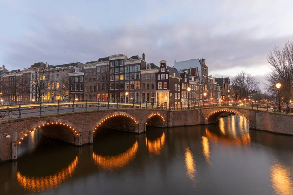 Amsterdam Holland Januari 2019 Dit Het Beeld Van Grachten Van — Stockfoto