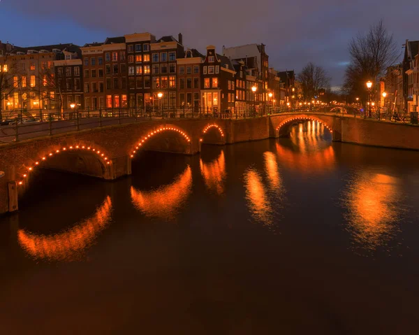 Amsterdam Holland Července 2019 Toto Obraz Kanálů Města Amsterdamu Pozdních — Stock fotografie