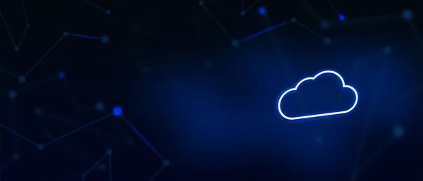 Cloud Server Služba Cloud Sync Služby Cloud Cloud Hosting Zabezpečená — Stock fotografie