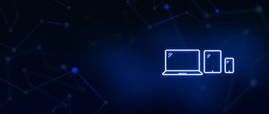 Cihazlar, dizüstü bilgisayar ekranı, ipad, cep, dijital tablet ekran, sosyal medya, iletişim, açılış sayfası arka plan 