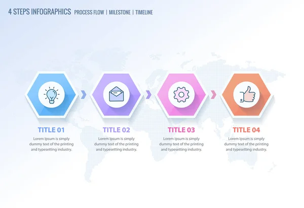 Process Workflow Infographics Options Steps Process Diagram Timeline Infographics Business — Stock Vector