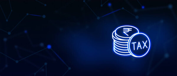 Налог, бюджет финансового года, бизнес, подоходный налог, налог на добавленную стоимость, товары и услуги, GST, индийская валюта, деньги, монеты, счета, фон
