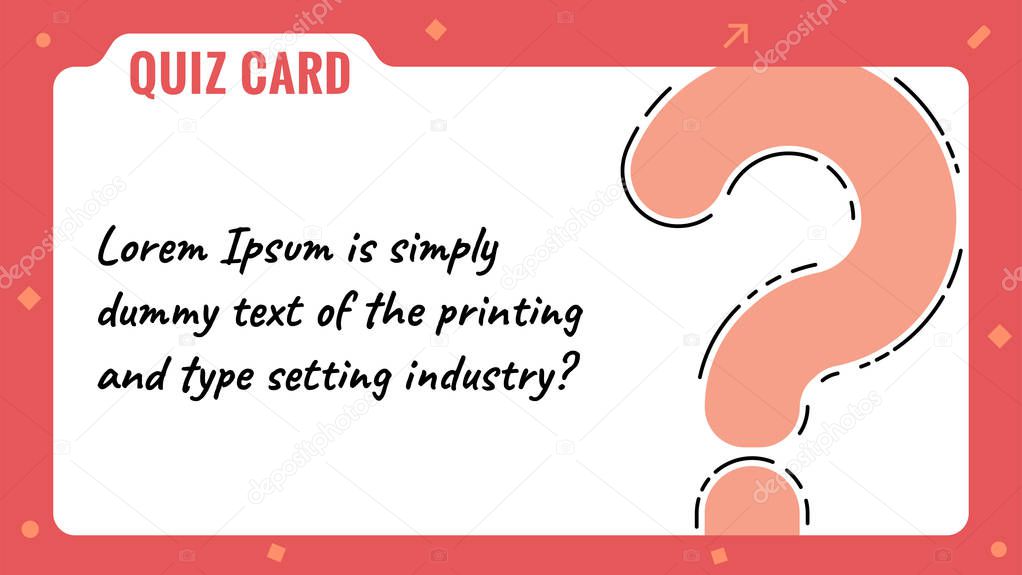 Quiz card, Question mark, Quiz game template & background, Voting, Team building activities, Questionnaire