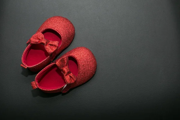 Chaussures Classiques Pour Enfants Rouges Chaussures Bébé — Photo