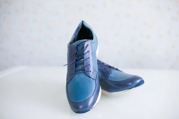 青い男性古典的な靴 — ストック写真