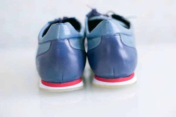 Сині Чоловіки Класичне Взуття — стокове фото