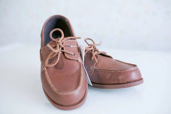 Коричневий Чоловіки Класичні Туфлі — стокове фото
