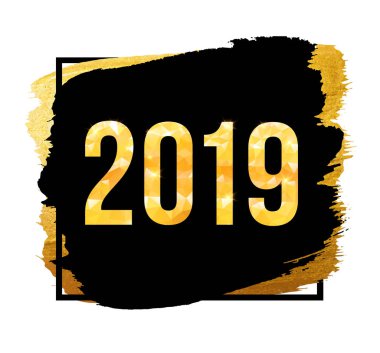 Vektör altın numaraları. Mevsimlik, el ilanları ve tebrik kartı için şablon. Vektör çizim.