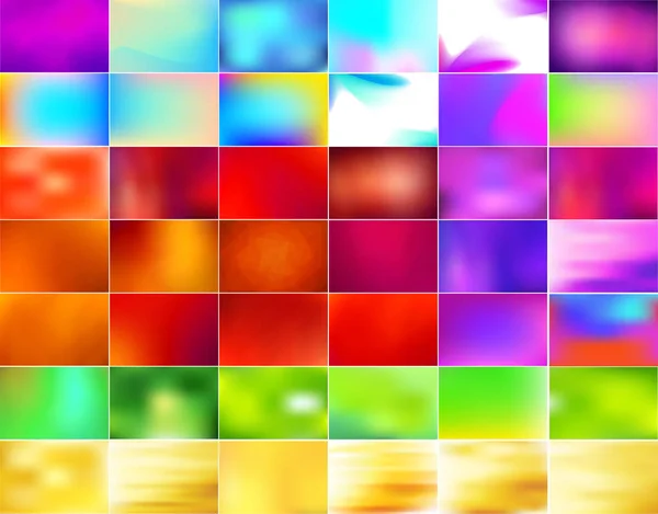 Set of abstract colorful blurred vector backgrounds. — Stock Vector