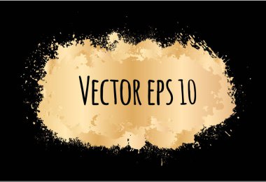 Vektör altın doku kümesi. Altın doku siyah arka plan üzerine izole. Vektör çizim.