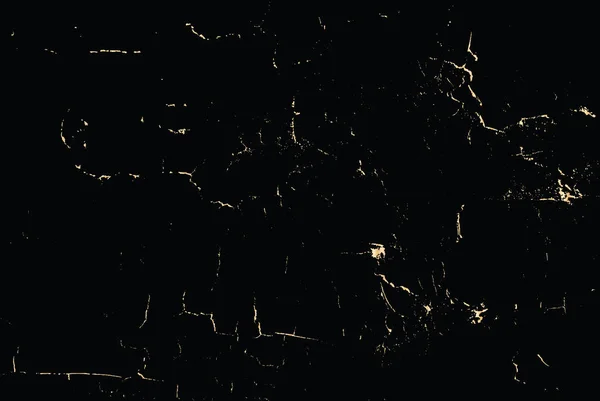 Vector Grunge Gold Textur isoliert auf schwarz. Patina Kratzer goldenen Hintergrund. — Stockvektor