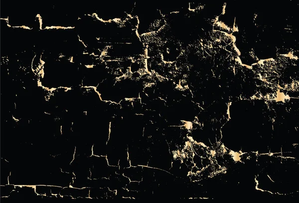 Texture vectorielle grunge gold isolée sur noire. Patina scratch fond doré . — Image vectorielle