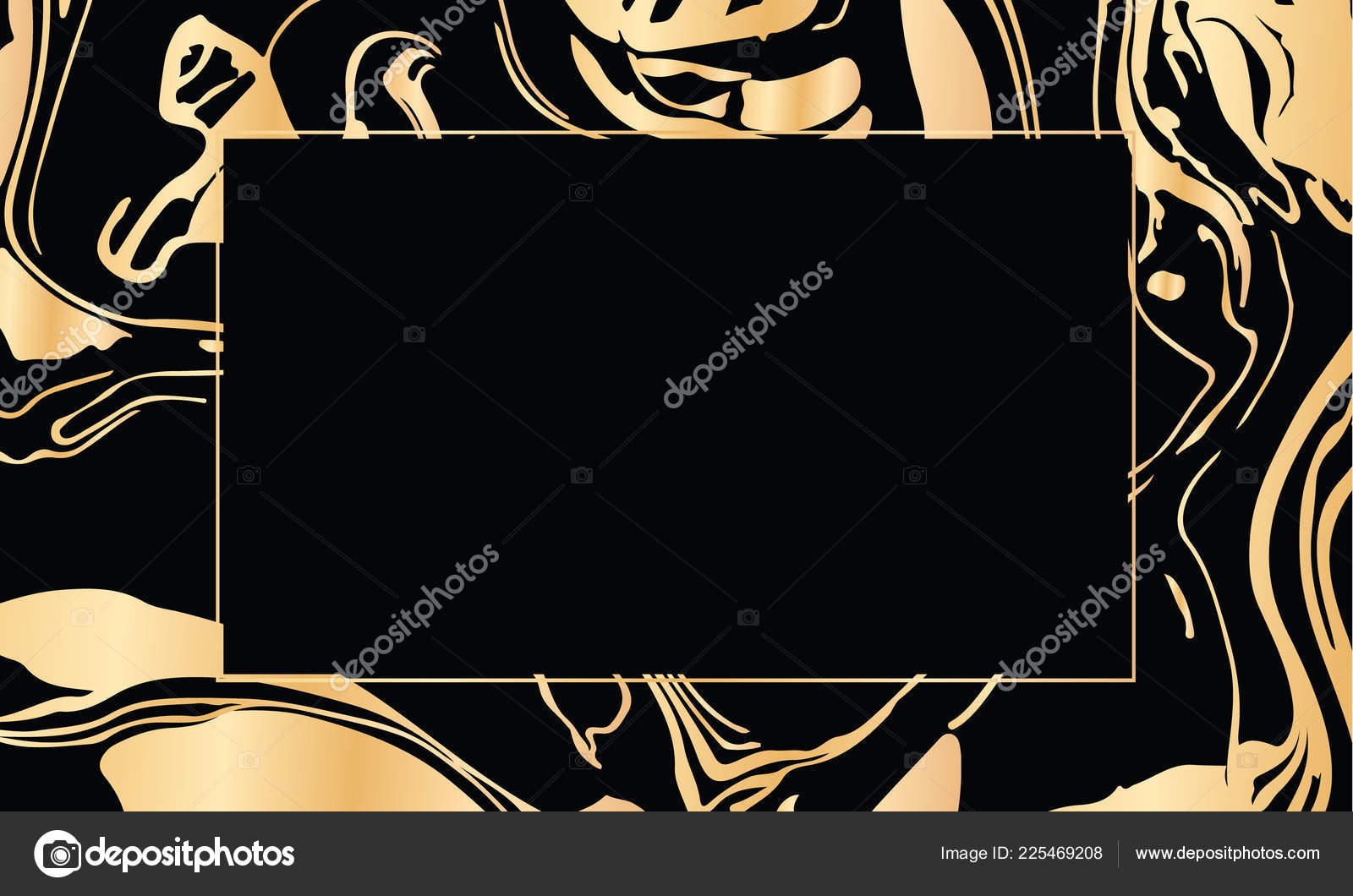 Modello Di Design Nero E Oro Per Festa Invito Web Banner