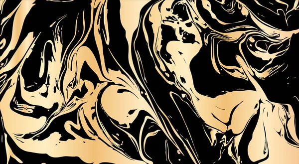 El vektör çizim mürekkep Ebru doku çizilmiş. Siyah ve altın tasarım şablonu parti, davet, web, afiş, Doğum günü, düğün, kartvizit için.