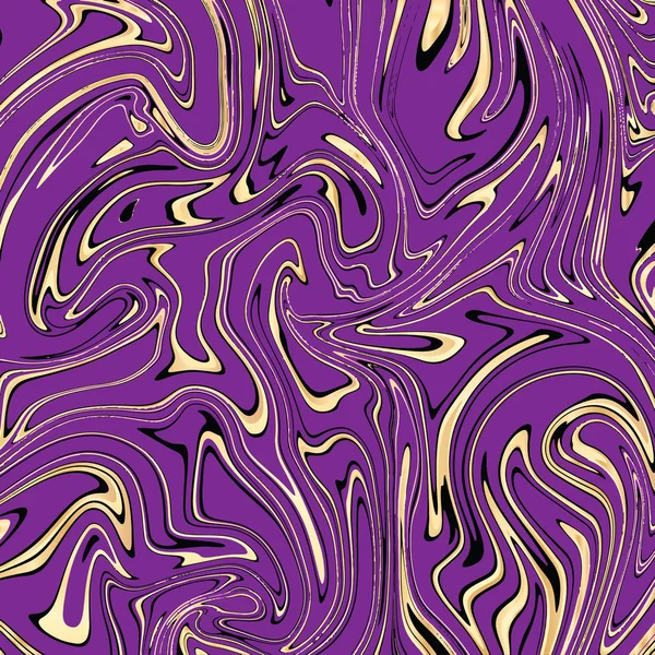 Vecteur violet et marbre doré fond abstrait. Modèle de marbre liquide. Modèle tendance pour la conception, mariage, invitation, fête, anniversaire, web, bannière, carte . — Image vectorielle