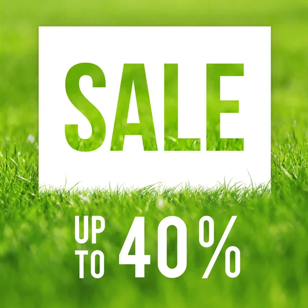 Bahar satış poster. 40 off indirim promosyon Satılık.