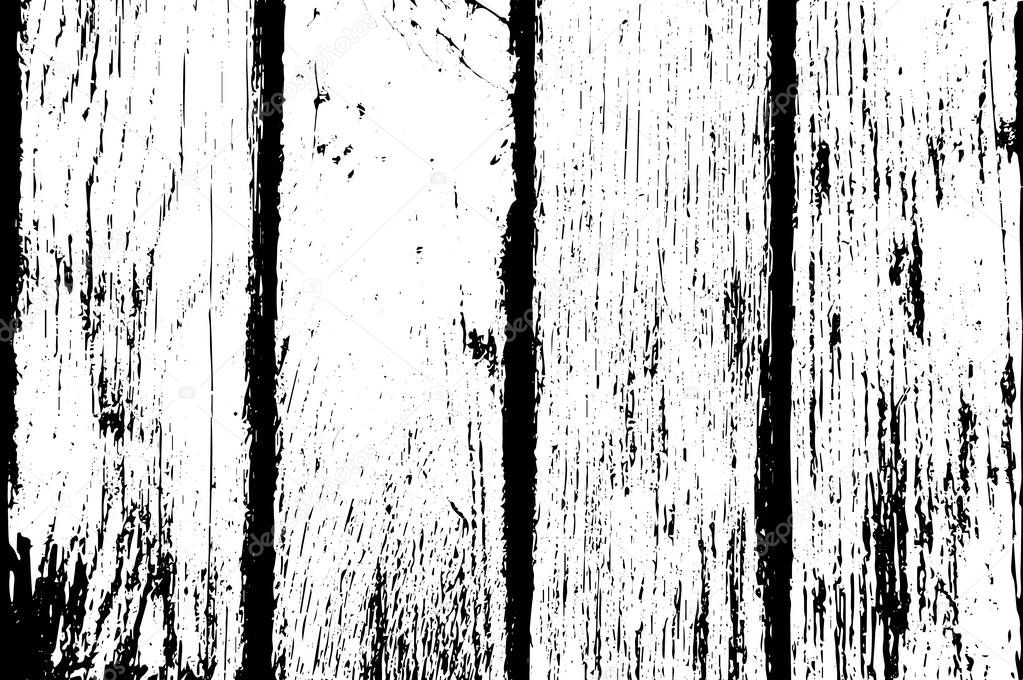 Distressed wooden planks overlay texture. Vector illustration. Wood grain background.