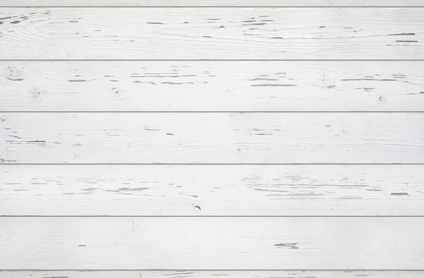 Väderbiten vit trä bakgrund konsistens. Ovanifrån bordet. — Stockfoto