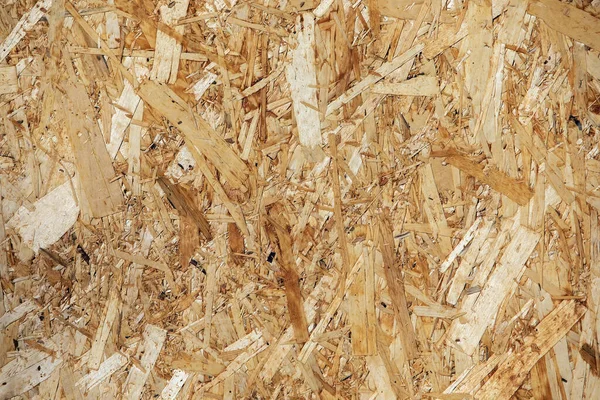 Gepresste Holzplatte Hintergrund. OSB-Holzplatte. — Stockfoto