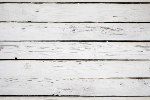 Textura de fundo de madeira branca desgastada. Superfície de visão superior da tabela . — Fotografia de Stock