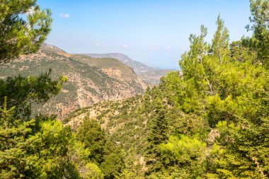 Yunanistan'ın güzel dağ manzarası. Peloponnese.