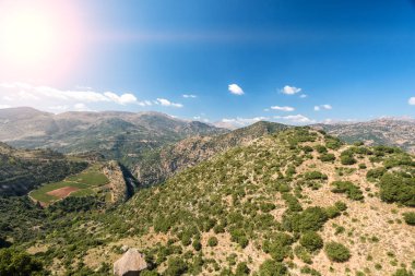 Yunanistan'ın güzel dağ manzarası. Peloponnese.