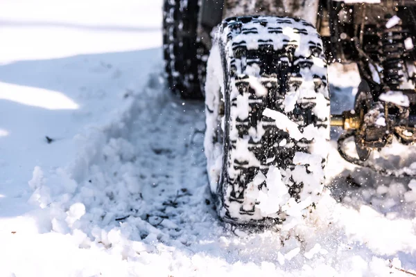 Viaja Invierno Atv Hermosa Naturaleza Invierno — Foto de Stock