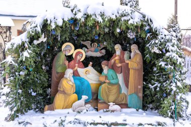 Kar, Noel altında doğum sahnesi