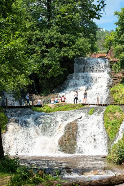 Dzhurinsky Wasserfall Ein Wasserfall Auf Dem Fluss Dzhurin Saleschitsky Bezirk — Stockfoto