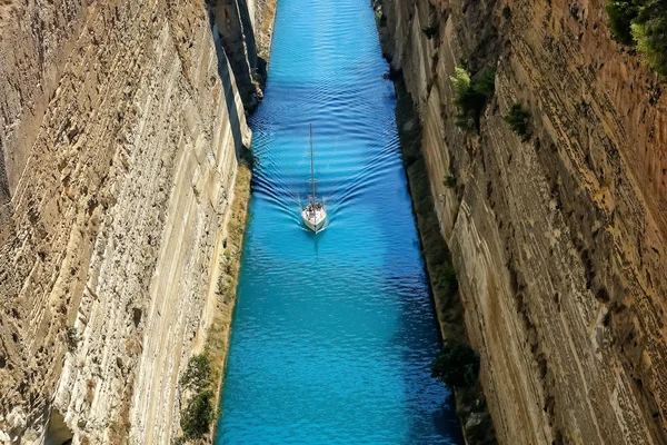 Korinthenkanal Griechenland Einem Sommertag — Stockfoto