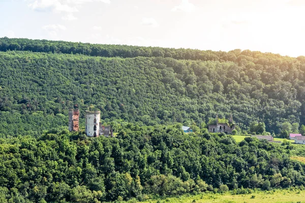 Chervonogorod kalesi kalıntıları ediyor. Zalishchiki, Ukrayna