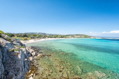 Kristal turkuaz plajları, Yunanistan. Sithonia