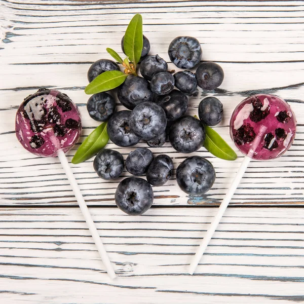 .Lollipops made from natural fruits and berries. Healthy food and vegetarian food concepts