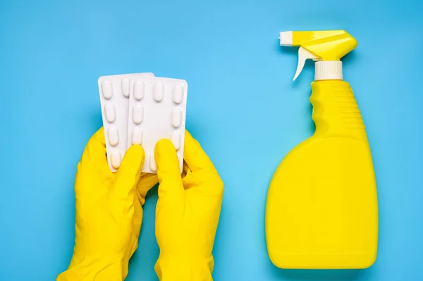 Städning Skadorna Och Fördelarna Med Tvättmedel — Stockfoto