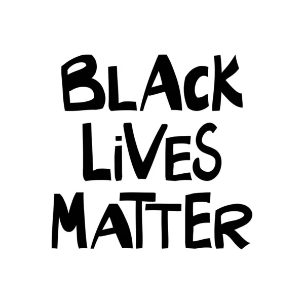 Les Vies Noires Comptent Citation Sur Les Droits Homme Lettrage — Image vectorielle