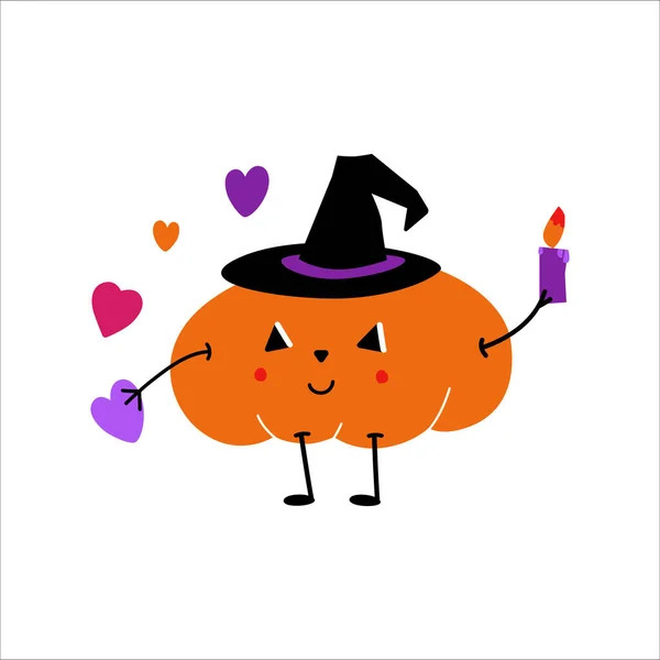 Illustration représentant citrouille en costume d'Halloween. — Photo