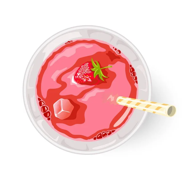 Cocktail, punch, mocktail, smoothie au jus ou sirop de baies fraîchement pressé . — Image vectorielle