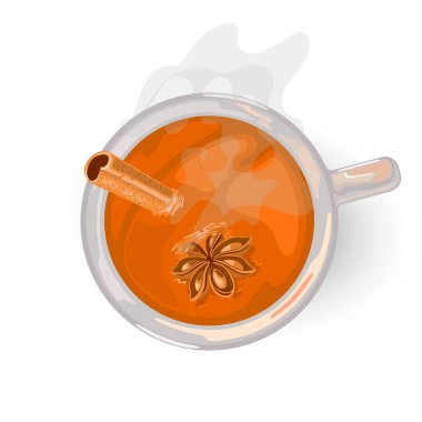 Kahvaltı veya öğleden sonra için karanfil ile sıcak altın içecek. Sarı, oolong çayı. Aromalı masala chai.