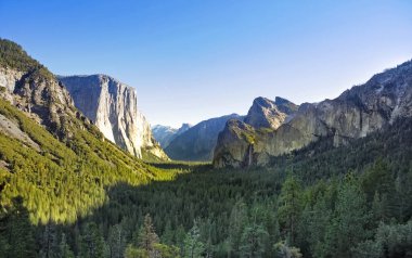 Yosemite Ulusal Parkı orman Vadisi 