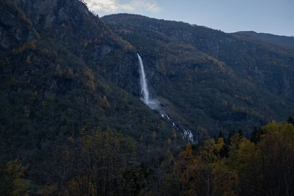 Kjosfossen Waterval Herfst Noorwegen Grote Kans — Stockfoto