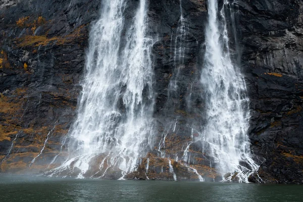 Zeven Zusters Waterval Noorwegen Vooraanzicht — Stockfoto