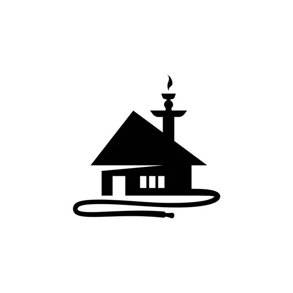 Hookah house conceptual icon for smoking shisha bar or selling hookahs. — Stock Vector