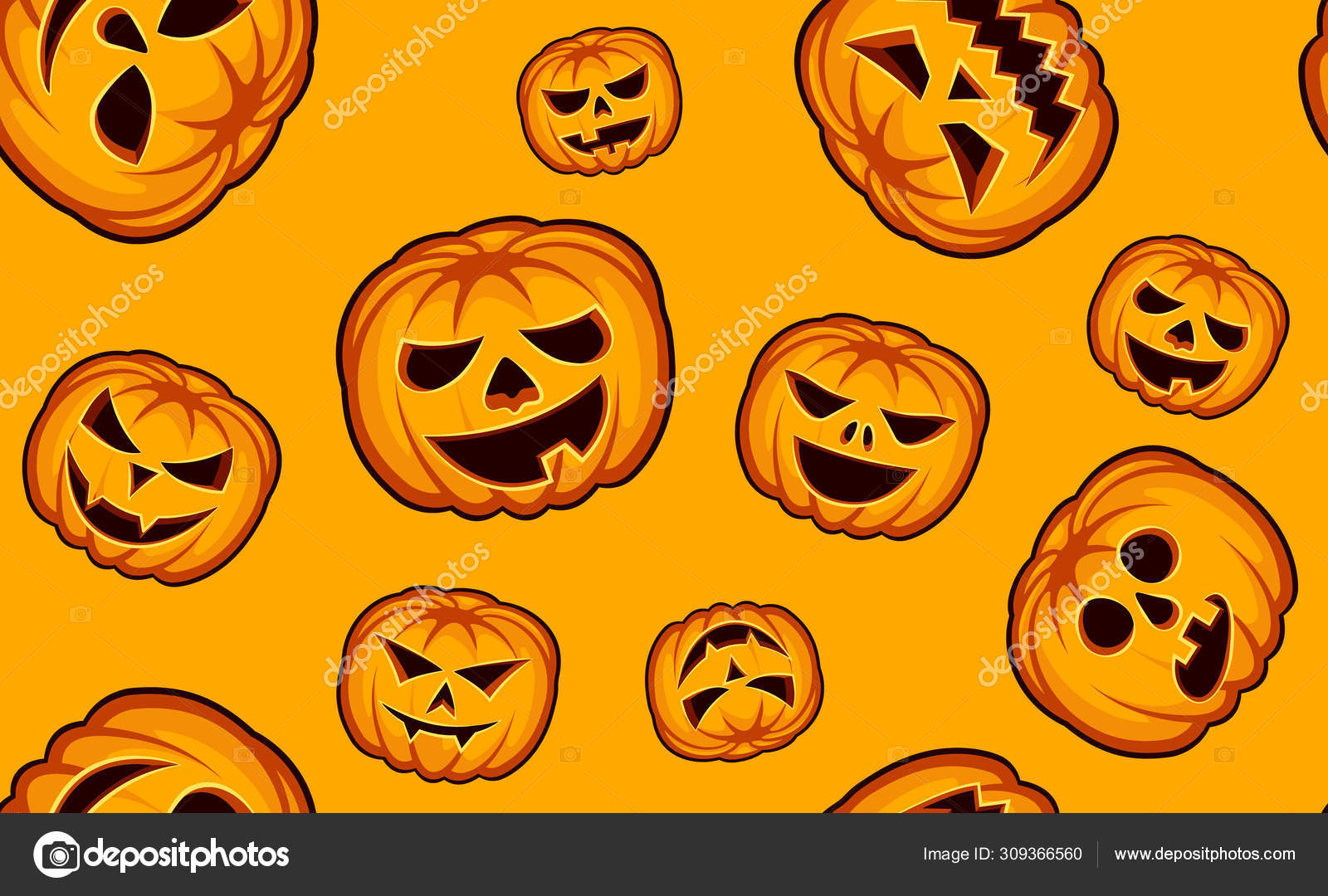オレンジ色の背景にカボチャとシームレスなハロウィーンパターン ストックベクター C Leo Troyanski オレンジ色の背景にカボチャとシームレスなハロウィーンパターン ストックベクター C Leo Troyanski