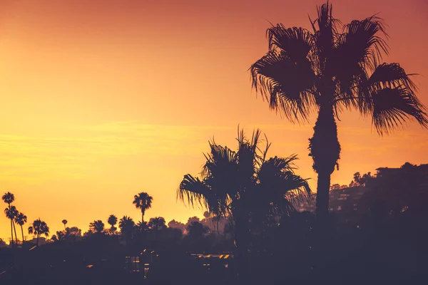 Západ Slunce Pobřeží Tichého Oceánu Jižně Los Angeles — Stock fotografie