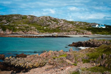Fionnphort, Isle of Mull, Inner Hebrides, İskoçya, İngiltere'de huzurlu koyunda
