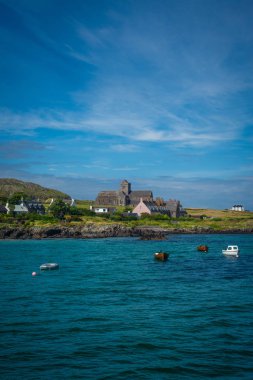 Iona Abbey üzerinde Iona Adası, Inner Hebrides, İskoçya, Birleşik Krallık
