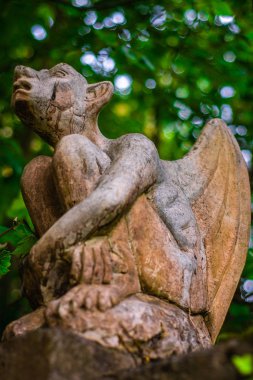Gargoyle Statue in a Garden in Glasgow Scotland 