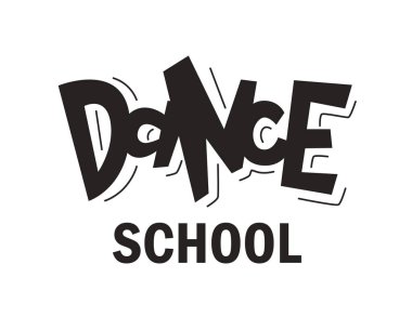 El yazısı kelime Dans. Elle çizilmiş harfler. Afiş, afiş, bilet için tasarım için öğe. Vektör illüstrasyon. - Vektör