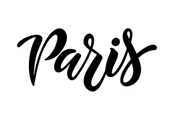 Paris Text Lettering Logo Vector Illustration — Stock Vector