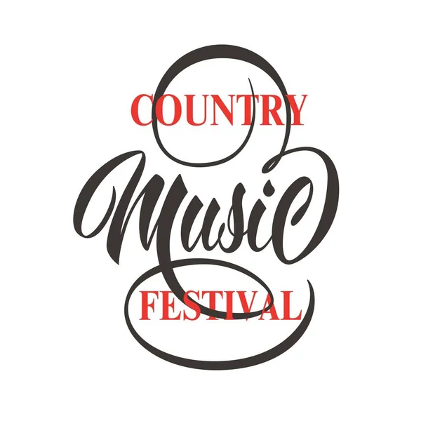 Letteratura Festival Musica Country Cartoline Banner Festival Concetto Disegnato Mano — Vettoriale Stock